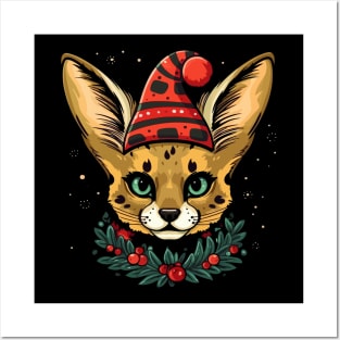 Serval Christmas Posters and Art